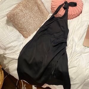 Lulus black high neck open back mini dress(Halfisland is the brand)